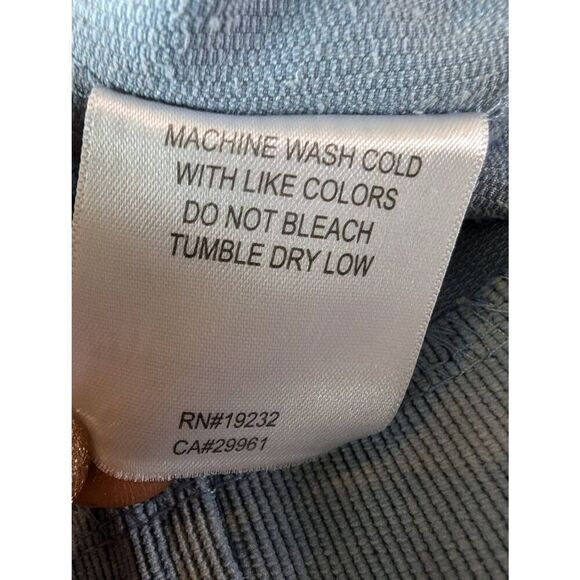 Alfred Dunner Jacket Women's Size 8P Blue Button Front Quilted Trim Corduroy - Picture 9 of 9